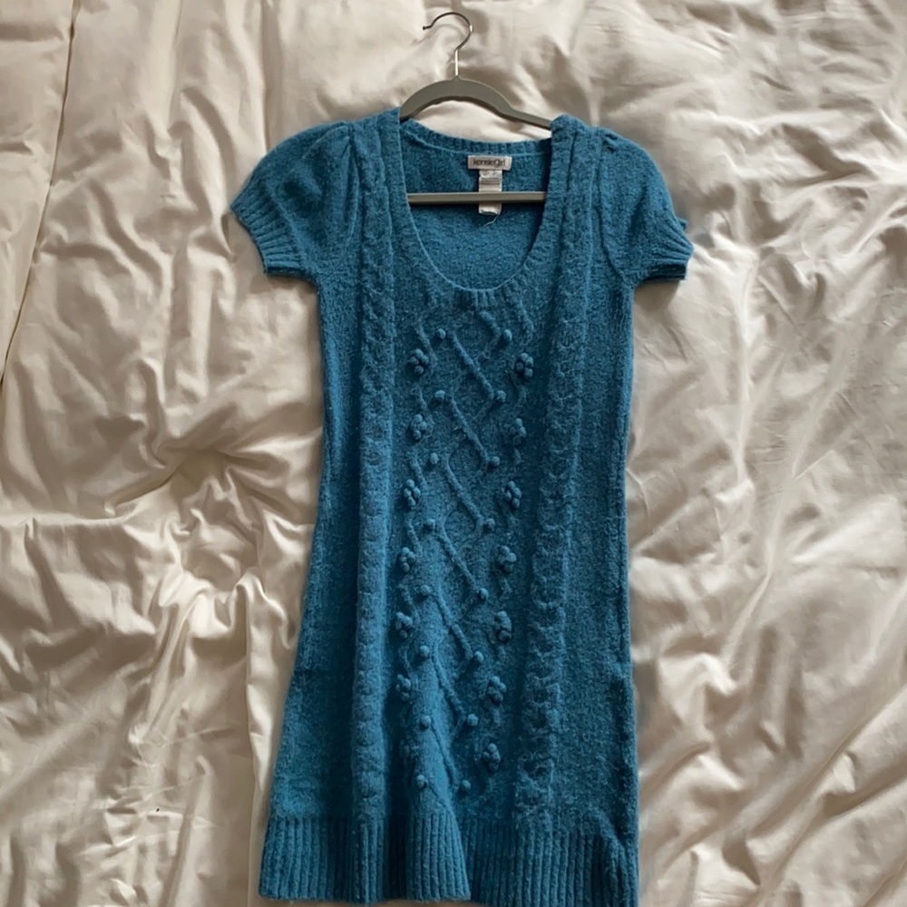 3/4 short sleeve sweater dress